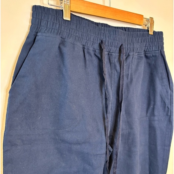 NWT Area Stars Navy Blue Cotton Ali Utility Raw Hem Ankle Pants - Picture 8 of 8